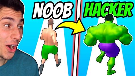Weak Noob Vs Strong Hacker Muscle Rush Youtube