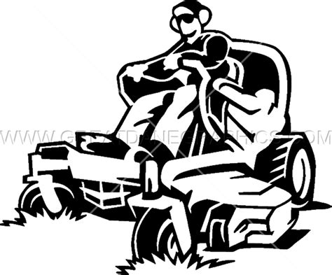 Man Lawn Mowing Man On Lawn Mower Clipart Clip Art Library