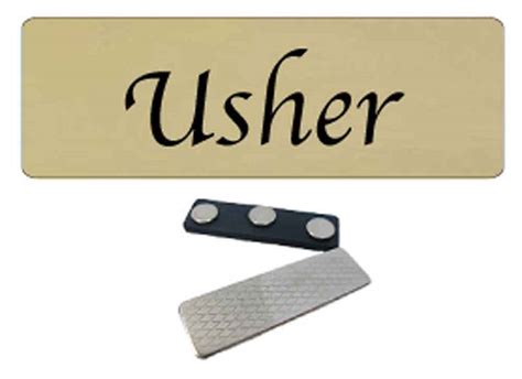 Church Usher Name Tags 10 Pack Magnetic