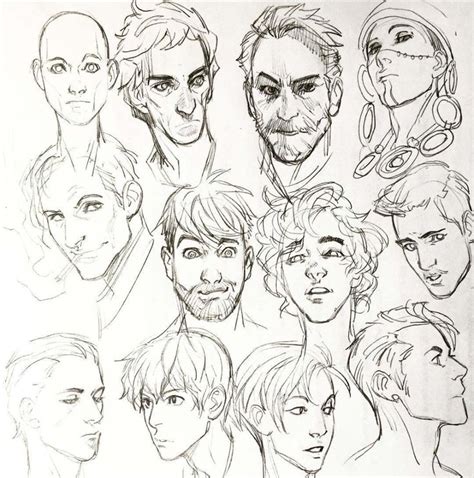 Male Face Drawing Reference And Drawings Sketches Drawing Heads