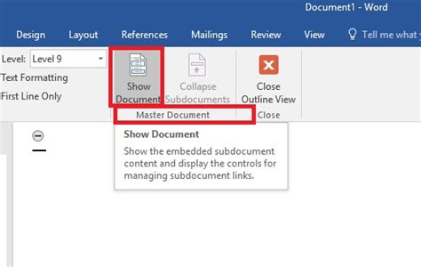 Ms Word How To Create Master Documents And Sub Docume