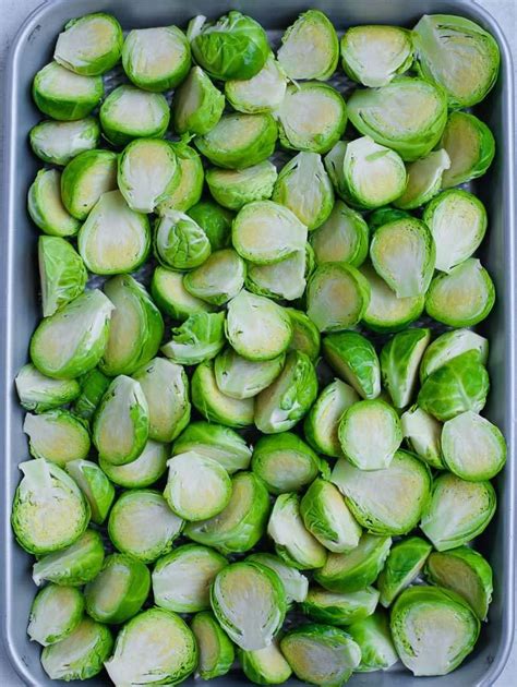 Toss with 1 1/4 pounds halved brussels sprouts on a baking sheet. Oven Baked Brussel Sprouts | Recipe in 2020 | Brussel ...