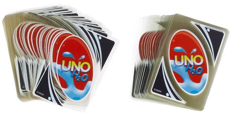 Uno H2o Waterproof Clear Game Playing Card 1x Clean Plastic Case By