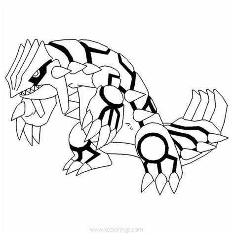 Groudon Pokemon Coloring Pages Printable