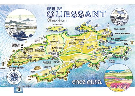 Carte des régions administratives de france. L' ILE D' OUESSANT - un océan de point de croix
