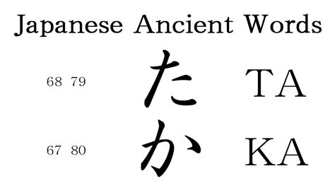 5 Japanese Ancient Words Yamato Kotoba Ta Ka Youtube