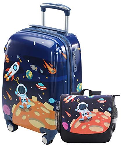 Kids Carry On Luggage Set With Wheels Travel Suitcase For Boys