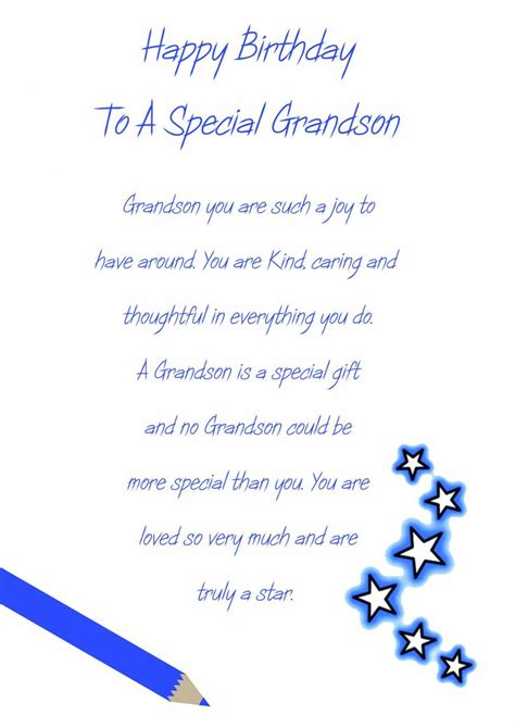16 Custom Birthday Card Verses For Grandson Birthday Verses For Cards