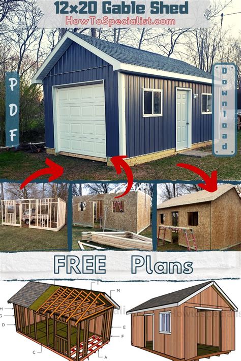 12x20 Shed Plans Free Howtospecialist How To Build Step By Step