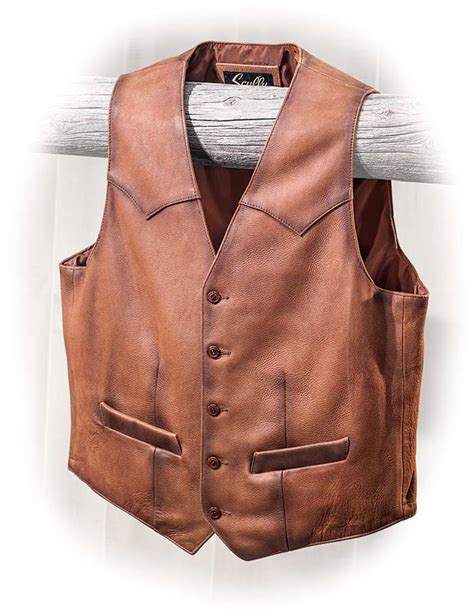 Lamb Skin Leather Vest By Scully Russell S For Men