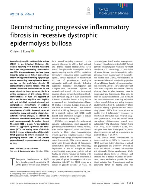 Pdf Deconstructing Progressive Inflammatory Fibrosis In Recessive