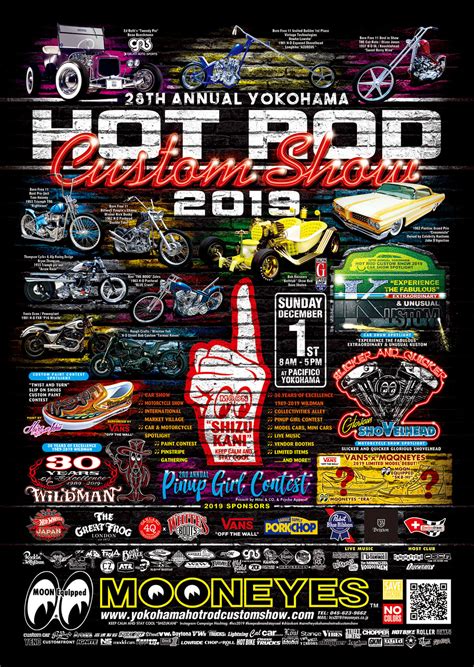 28th Annual Yokohama Hot Rod Custom Show 2019 Poster Completed