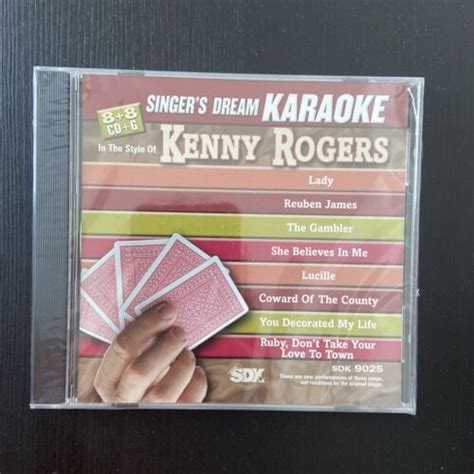 cd g singer s dream karaoke in the style of kenny rogers sdk 9025 77712890250 ebay
