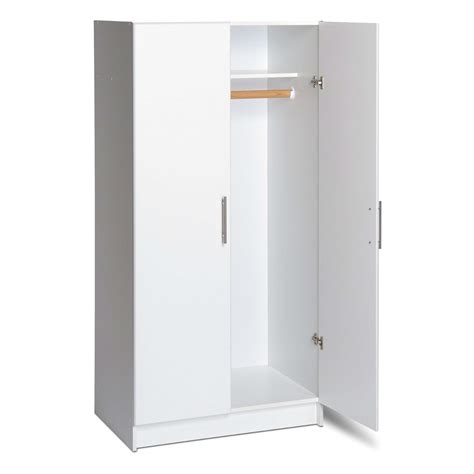 If your cabinet doors are leaning, loose, or misaligned, don't worry about major repairs. White 2-Door Wardrobe Cabinet with Hanging Rail and ...