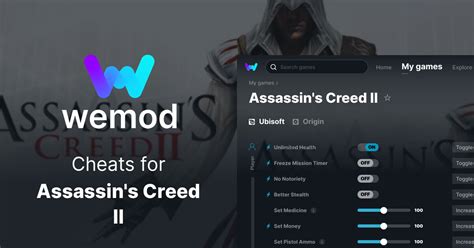 Assassin S Creed Ii Cheats Trainers For Pc Wemod