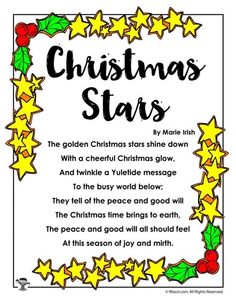 Christmas Poems For Kids Woo Jr Kids Activities