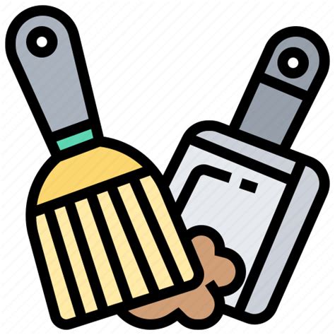 Broom Brush Dustpan Floor Sweeping Icon