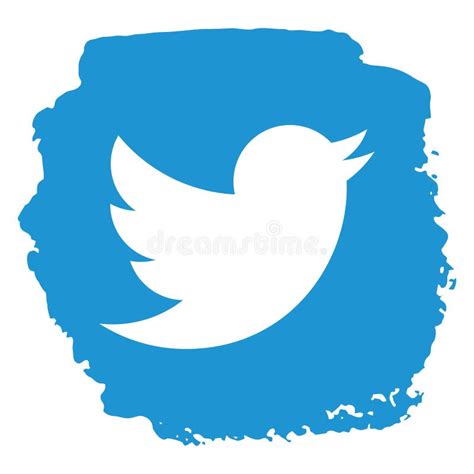 Twitter Icon Grunge Style Vector Editorial Photo Illustration Of