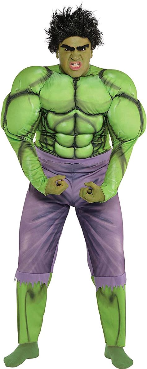 Costumes Usa Hulk Muscle Costume For Adults Plus Size Includes A Jumpsuit A Wig