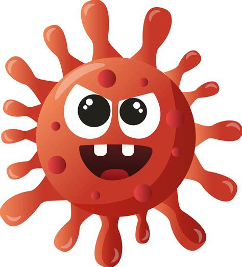 Virus And Bacteria Cute Cartoon Character 17415542 Png