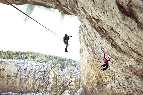 Climbers Edge Perilously Up Frozen Waterfalls Which Could Collapse At