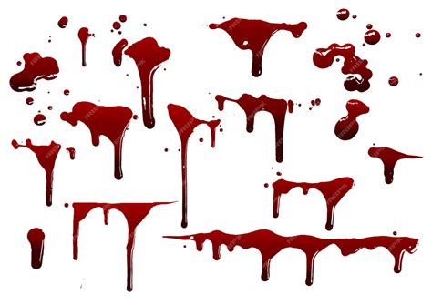 Premium Vector Collection Various Blood Or Paint Splatters