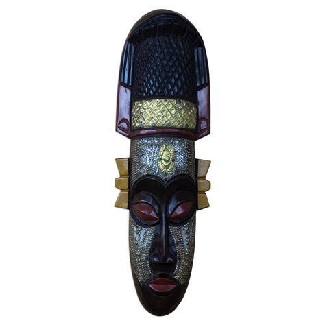 Unicef Market Artisan Crafted African Sese Wood Mask From Ghana