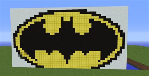 Batman Logo Pixel Minecraft Project