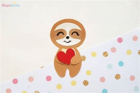 Easy Adorable Paper Sloth Craft Free Template Mombrite