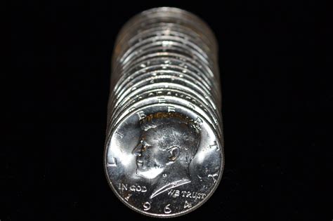 1964 Bu Kennedy Half Dollar Rolls 20 Coins
