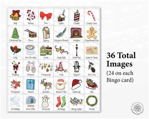Christmas Bingo Cards Printable Bingo 50 Cards Senior Etsy