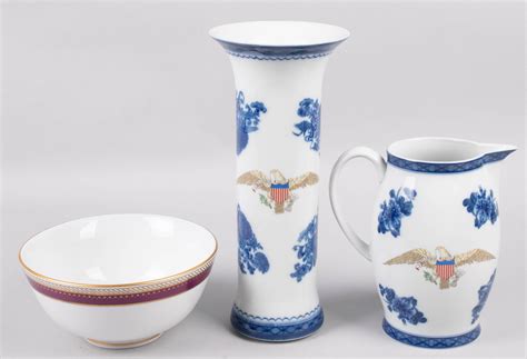 Lot Mottahedeh Jug And Vase Designed For The Diplomatic Reception