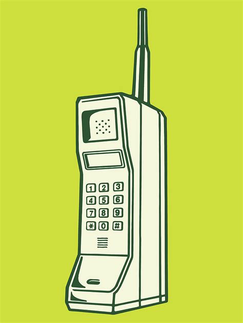 Old Cell Phone Drawing By Csa Images Fine Art America