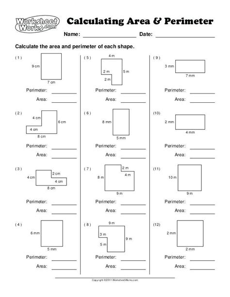 Area And Perimeter Word Problems Worksheets With Answers