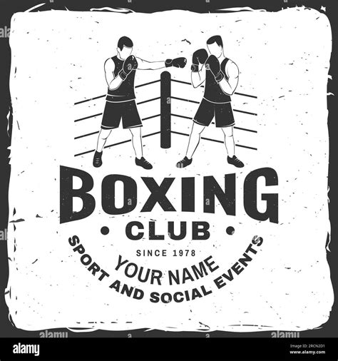 Boxing Club Badge Logo Design Vector Illustration For Boxing Sport