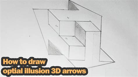 How To Draw Optical Illusion 3d Arrows Youtube