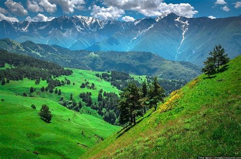 The Beautiful Scenery Of The Mountain Ingushetia Russia Pics