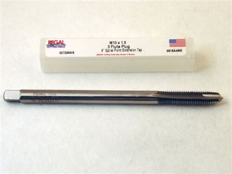 M10 X 15 Hsg H6 D6 3fl Spiral Point Ext Plug Tap X 6 Oal B 4 10 1 13