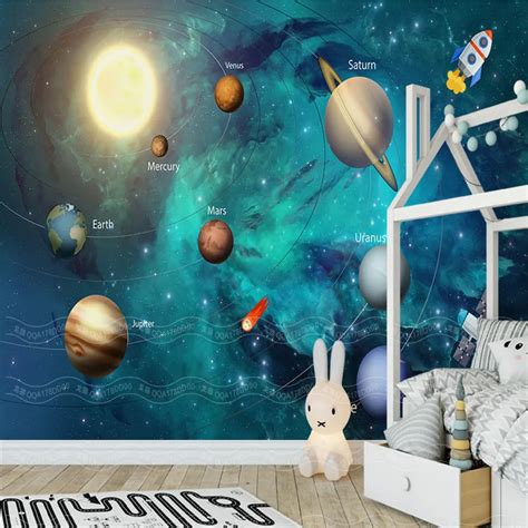 Custom Large 3d Murals Space Universe Wallpapers For Childrens Room