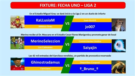 You can view detailed information about all leagues by clicking on the country indication. Juego Baba Vanga - Liga 2 Perú 2019 (Segunda División ...
