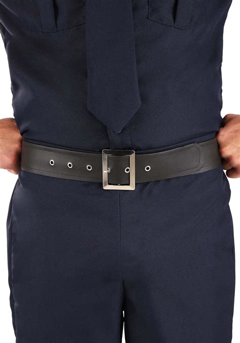 Adult Police Officer Costume Mens Dark Blue Cop Uniform Halloween Outfit Clothing