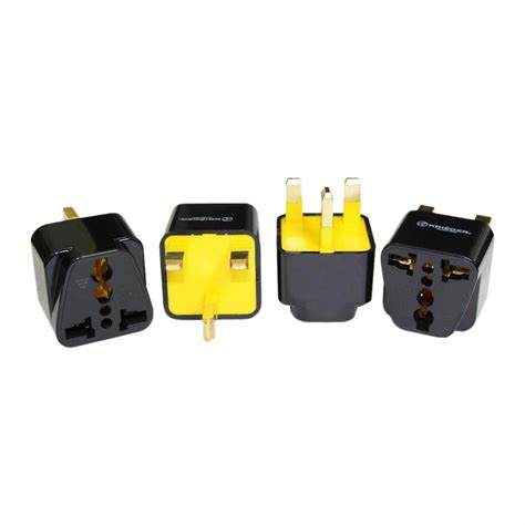 Universal To British Plug Adapter 4 Pack