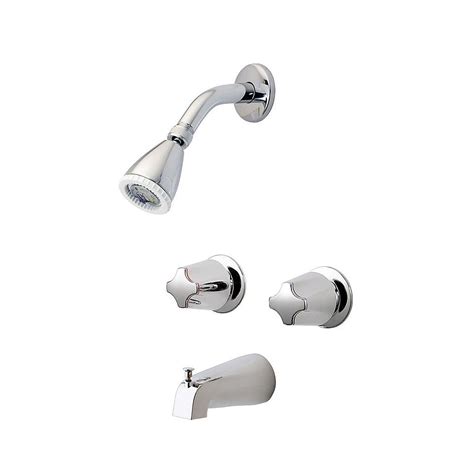 Shop shower faucet handles and a variety of bathroom products online at lowes.com. Pfister 2-Handle 1-Spray Tub and Shower Faucet with Metal Knob Handles in Polished Chrome (Valve ...