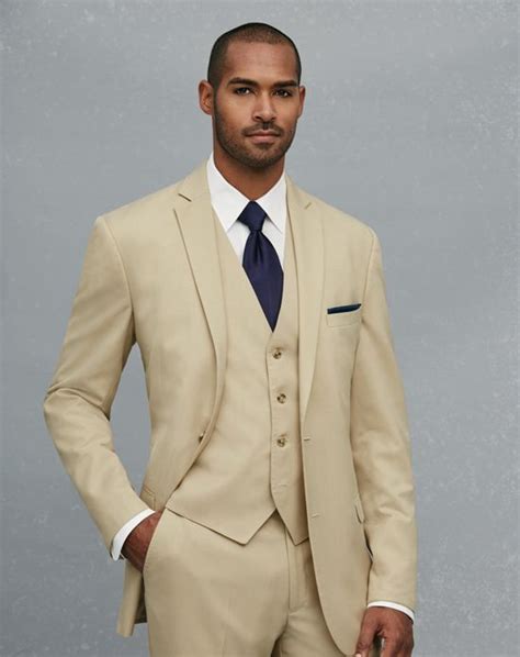 2 Button Notch Lapel Tan Suit Wedding Suits Men Wedding Suits