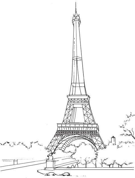 Coloriage La Tour Eiffel à Imrimer Et à Colorier Tour Eiffel