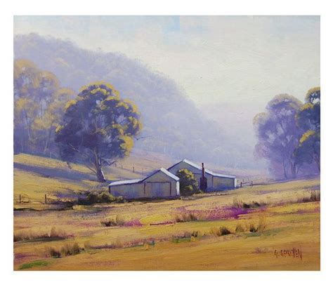 Farm Oil Painting Original Australian Landscape Artwork On Canvas By