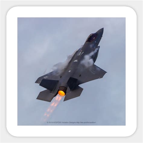 F 35 Afterburner And Vapor Climb At Dusk F 35 Lightning Ii Sticker