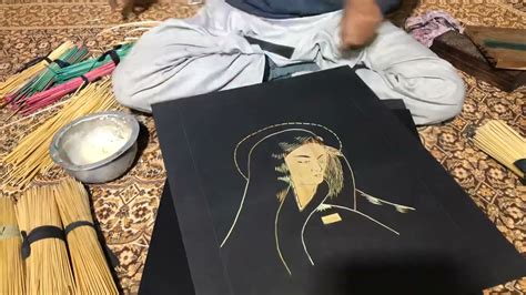 Wheat Straw Sas Painting Hazrat Maryamas سیدہ حضرت مریم علیہا السلام