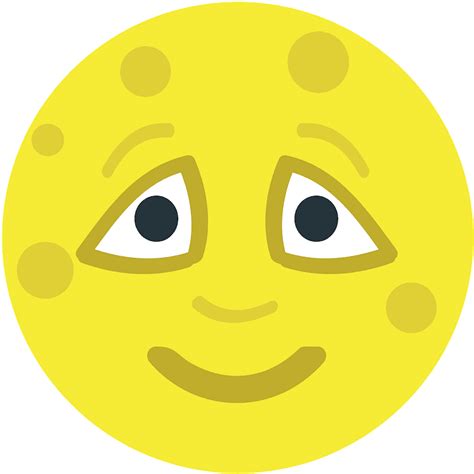 Full Moon Face Emoji Clipart Free Download Transparent Png Creazilla