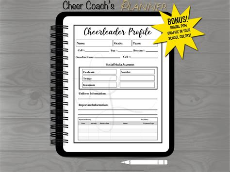 Cheer Coach Binder Printables Free Printable Templates